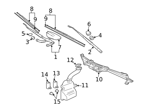 Wipers for 2007 Mitsubishi Endeavor #0