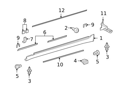 Exterior Trim - Pillars for 2011 Lexus LS460 #0