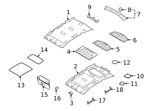 Interior Trim - Roof for 2014 Audi Q7 #0