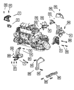 4861271AB - Engine Mounting: Engine Mount Support, Right for Mopar Image
