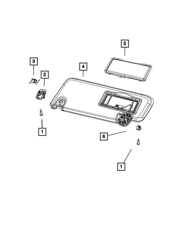 6QZ70TX7AA - Interior Trim: Visor Vanity Kit for Mopar Image