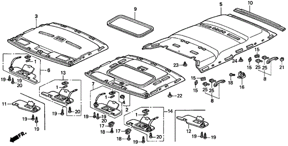 Roof Lining for 1997 Honda Odyssey #0