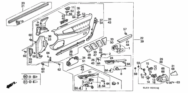 Front Door Lining for 1998 Acura NSX #0