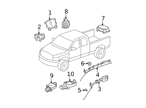 Air Bag Components for 2006 Dodge Ram 1500 #0