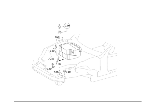 Engine Compartment Partition Panel, Wheelhouse Attachment Parts for 2008 Mercedes-Benz SLK280 #0