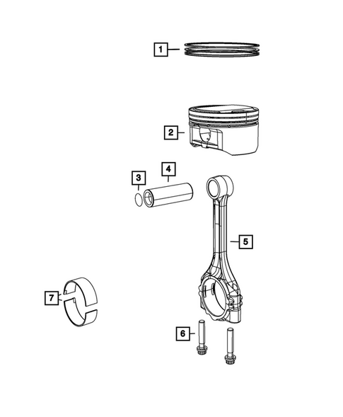 Crankshaft, Piston, Drive Plate, Flywheel, and Damper for 2025 Jeep Wrangler #2