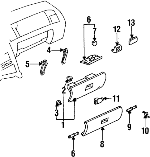 Glove Box for 1998 Toyota Supra #0