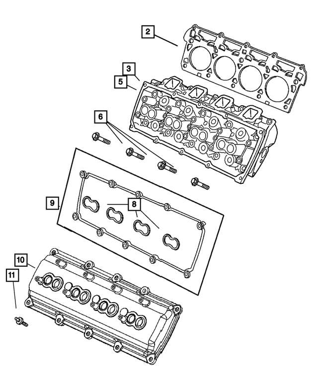 5143397AB - Engine 5.7L Eight Cylinder: Cylinder Head, Remanufactured for Mopar Image