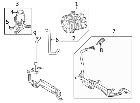 Pump & Hoses for 2012 Toyota Sequoia #0