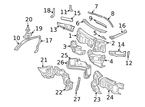 Cowl for 2006 Mercedes-Benz CLK350 #0