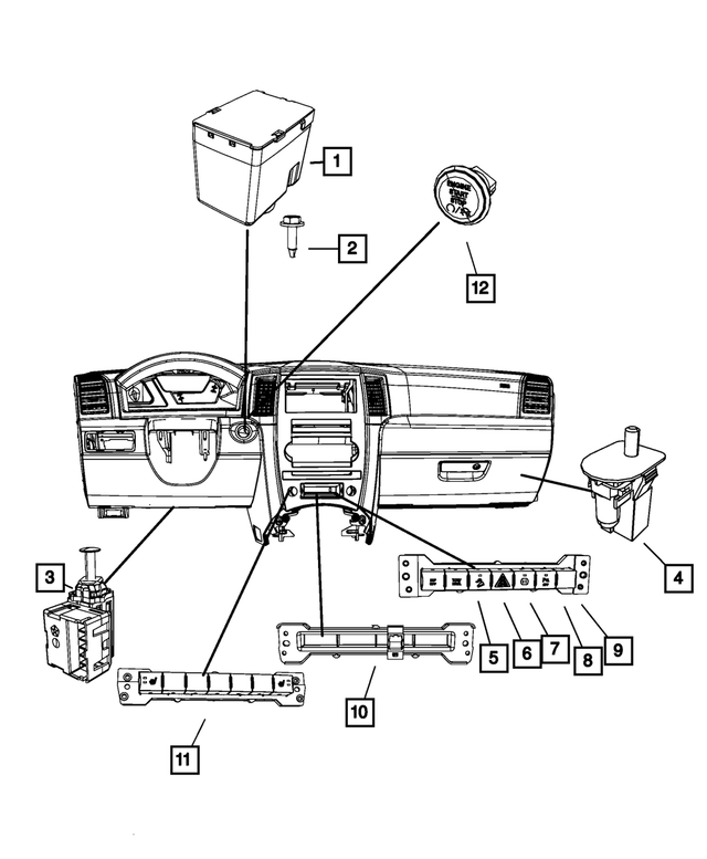 4602905AF - Electrical: 7 Gang Switch for Mopar Image