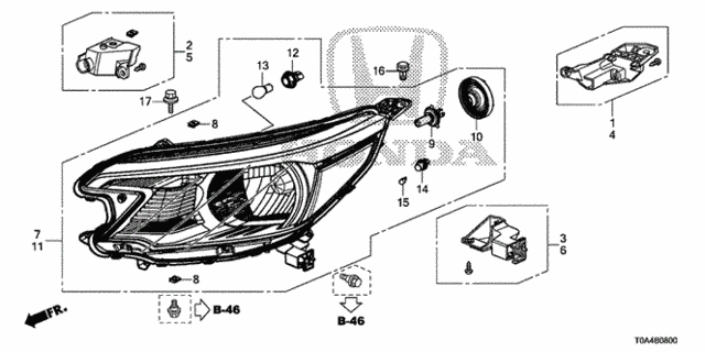 Headlight (-'14) for 2013 Honda CR-V #0