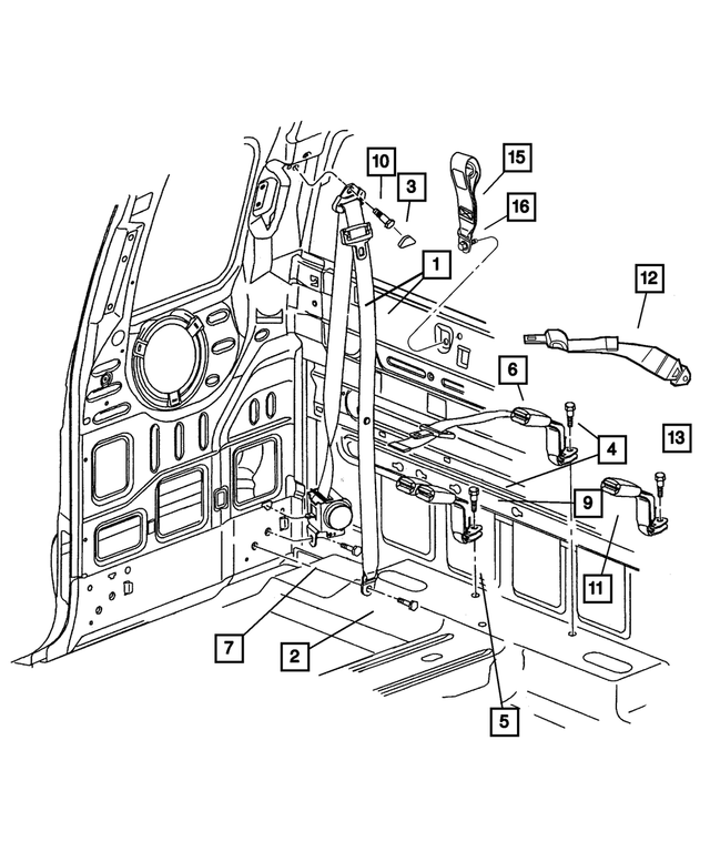 6036109AA - Interior Trim: Pan Head Screw for Mopar Image image