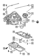 53021610AE - Engine 5.7L Eight Cylinder: Oil Filter Adapter for Dodge: Ram 1500, Ram 2500, Ram 3500 Image