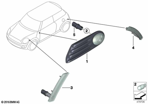 Turn Signals Front / Side for 2013 Mini Cooper #0