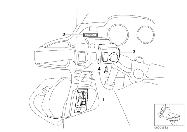 65142305999 - Audio, Navigation, Information Systems: Remote Control Radio - Vorne for BMW-Motorrad Image