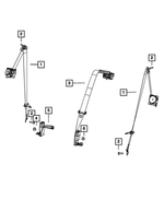 1VJ471X9AC - Restraints: 2nd Rear Center Seat Belt for Mopar Image