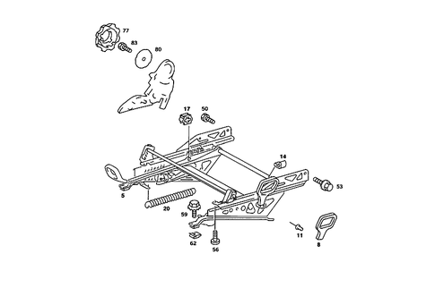 Seat Adjuster for 1988 Mercedes-Benz 190E #1