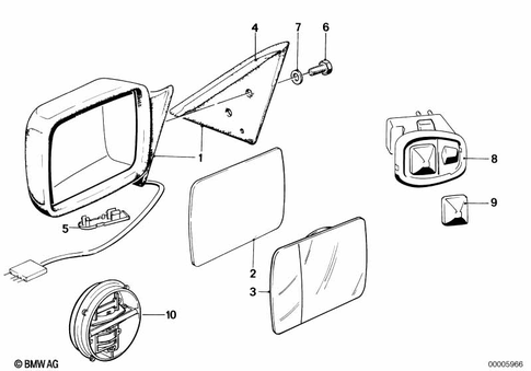 Outside Mirror for 1990 BMW M3 #0