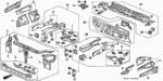934051002508 - Body/Air Conditioning: BOLT-WASHER (10X25) for Honda Image
