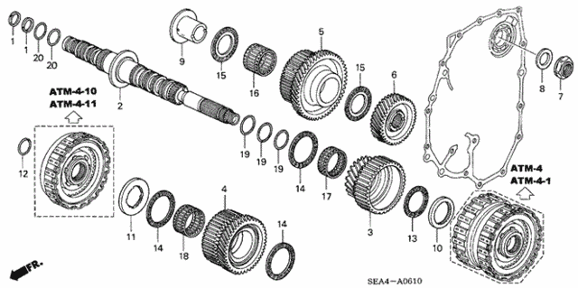 AT Secondary Shaft for 2005 Acura TSX #0