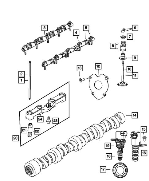 Camshaft and Valve for 2013 Ram 1500 #0
