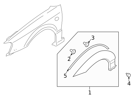 Exterior Trim - Fender for 2004 Subaru Baja #0