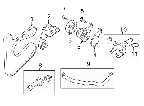Water Pump for 2021 Hyundai Kona #0