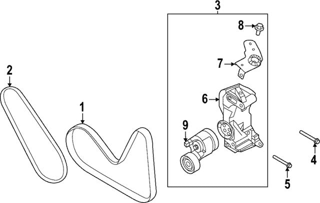 252122T050 - : Water Pump Belt for Kia Image