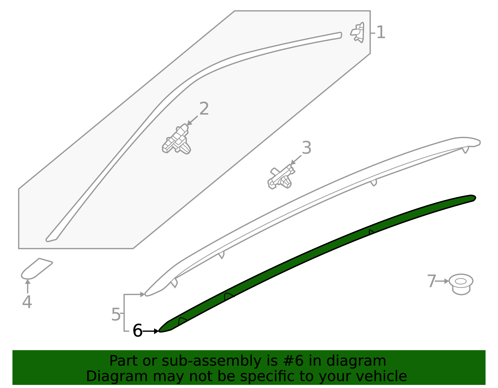 2021-2025 Volkswagen ID.4 Roof Rack Gasket 11A-860-024 | OEM Parts Online