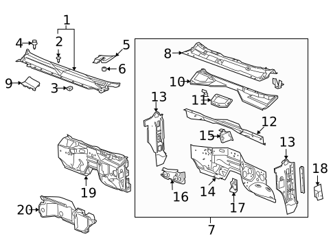 Cowl for 2010 Chevrolet Silverado 1500 #2