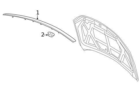 Exterior Trim - Hood for 2010 Mercury Milan #0