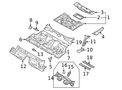 Rear Floor & Rails for 2023 Audi S3 #0