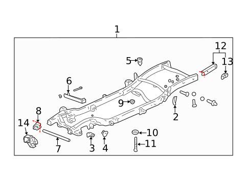 Frame & Components for 2002 Chevrolet Avalanche 2500 #1