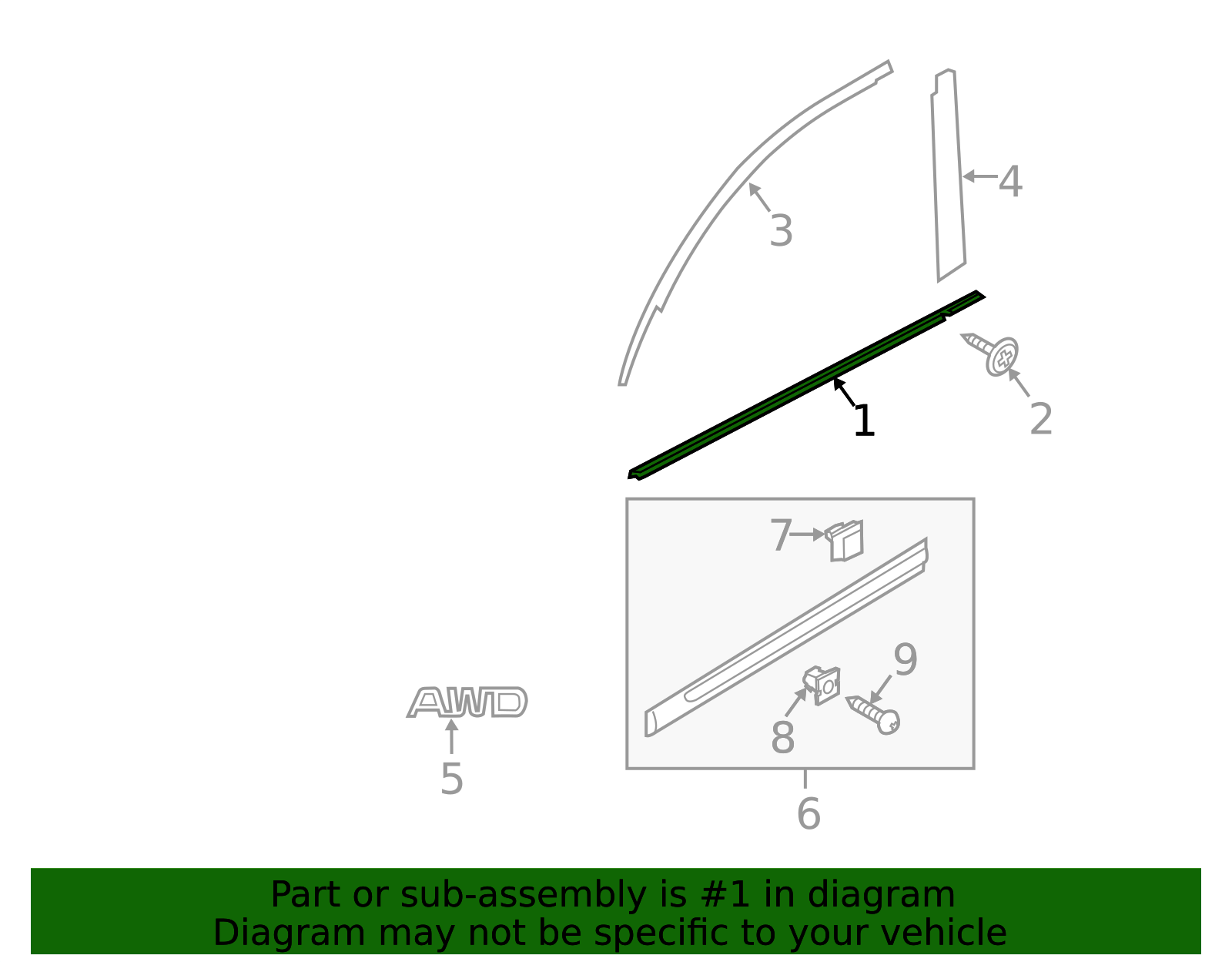 82210-1U010 - Belt Molding 2011-2015 Kia Sorento | Kia.Parts Store