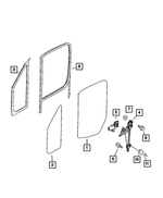 68010109AA - Doors and Related Parts: Front Door Glass, Right for Mopar Image