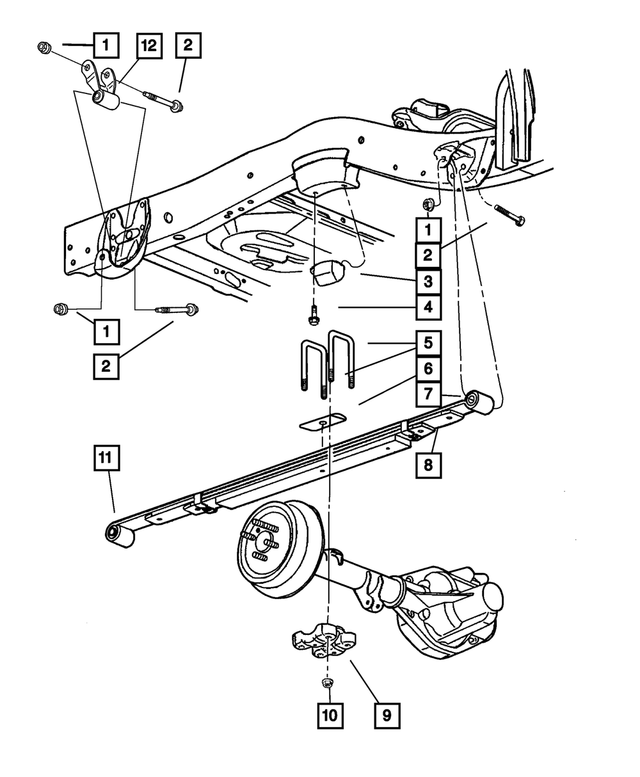 52106765AG - : Rear Leaf Spring for Mopar Image