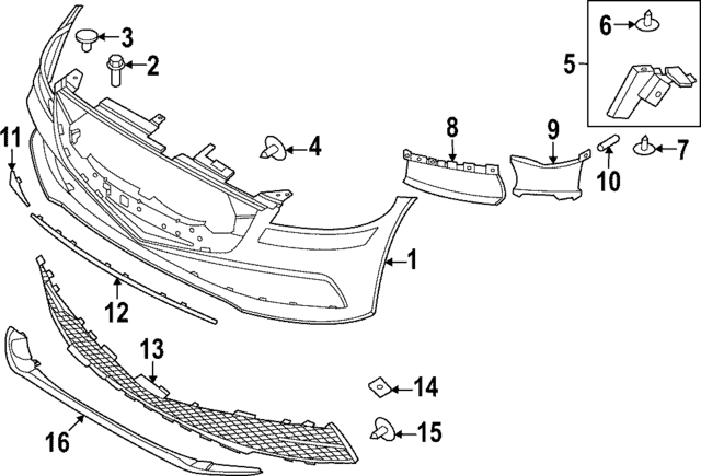 86550T1300AS - : Bumper Cover for Hyundai Image