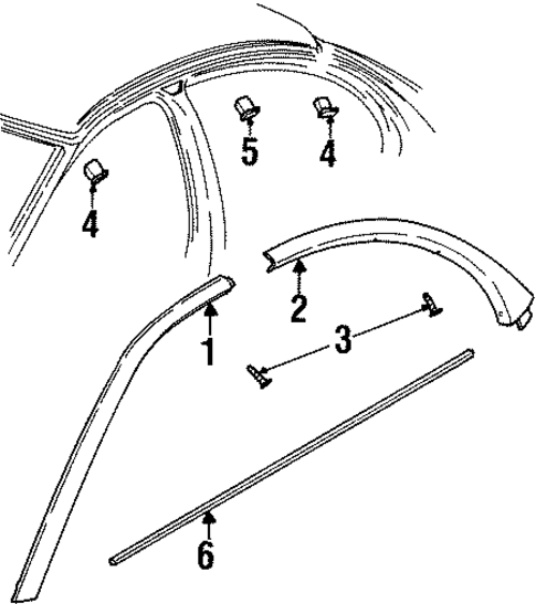 Exterior Trim - Roof for 1999 Saturn SL2 #0