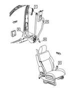 52029356AD - Restraints: Seat Belt Turning Loop Adjuster for Mopar Image