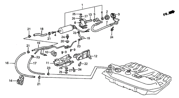 Fuel Pump (SI) for 1986 Honda Prelude #0