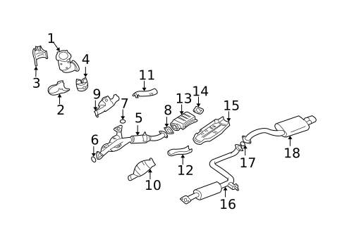 Exhaust Components for 2000 INFINITI I30 #0