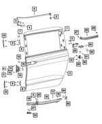 6511798AA - Body Sheet Metal Except Doors: Hex Head Screw And Washer for Chrysler: Pacifica, Town &amp; Country | Dodge: Durango, Grand Caravan | Jeep: Grand Cherokee | Ram: 1500, C/V Image