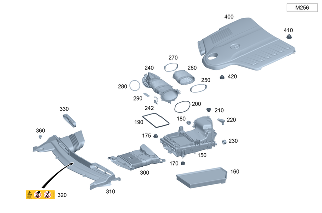 654094170065 - Chassis Sheet Metal/Air Intake: Tensioning Bracket for Mercedes-Benz Image image
