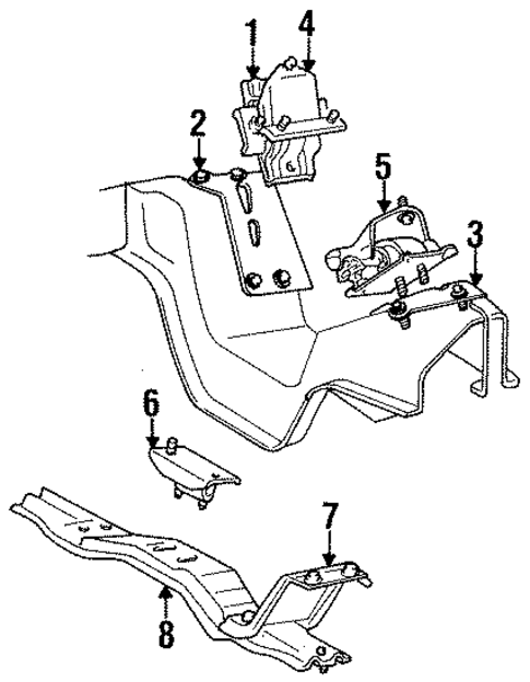 Engine & Trans Mounting for 1997 Ford F-250 HD #0