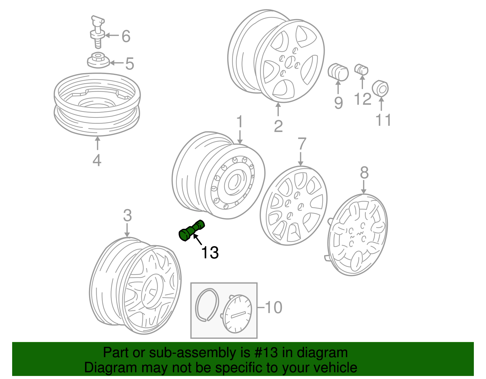 42753-SB8-661 - 1986-2021 Acura - Valve, Rim (Schrader