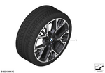 36115B6E458 - : Tpm Wheel With Tire Winter Midnight Gray for BMW Image
