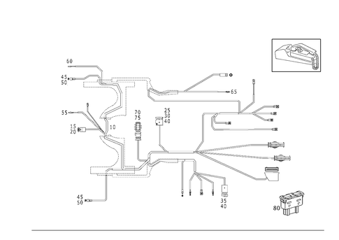 Cable Harness Automobile Telephone for 1993 Mercedes-Benz 600SL #1