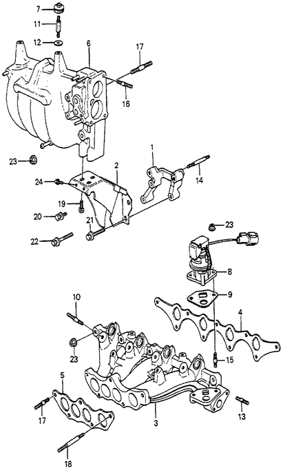 Intake Manifold (PGM-FI) for 1985 Honda Accord #0