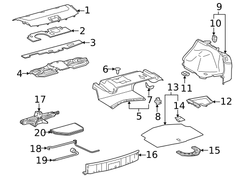 Interior Trim - Rear Body for 2009 Lexus IS F #0